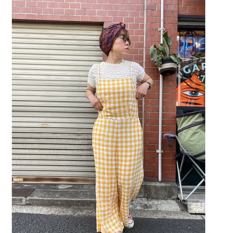 [USED]OLD NAVY ギンガムチェックAll in one💛