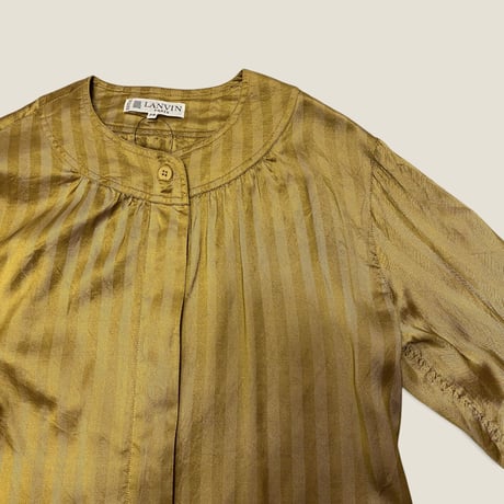 [USED] LANVIN NO-COLLAR SILK SHIRT！