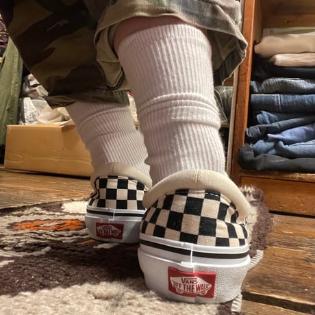 [USED] VANS CHECKER SLIP-ON / US6h