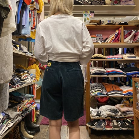 [USED] GREEN CORDUROY SHORTS♡