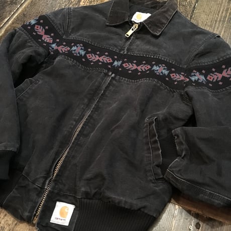 [USED] Carhartt 柄入り ダック JKT (WHITE/BLACK)