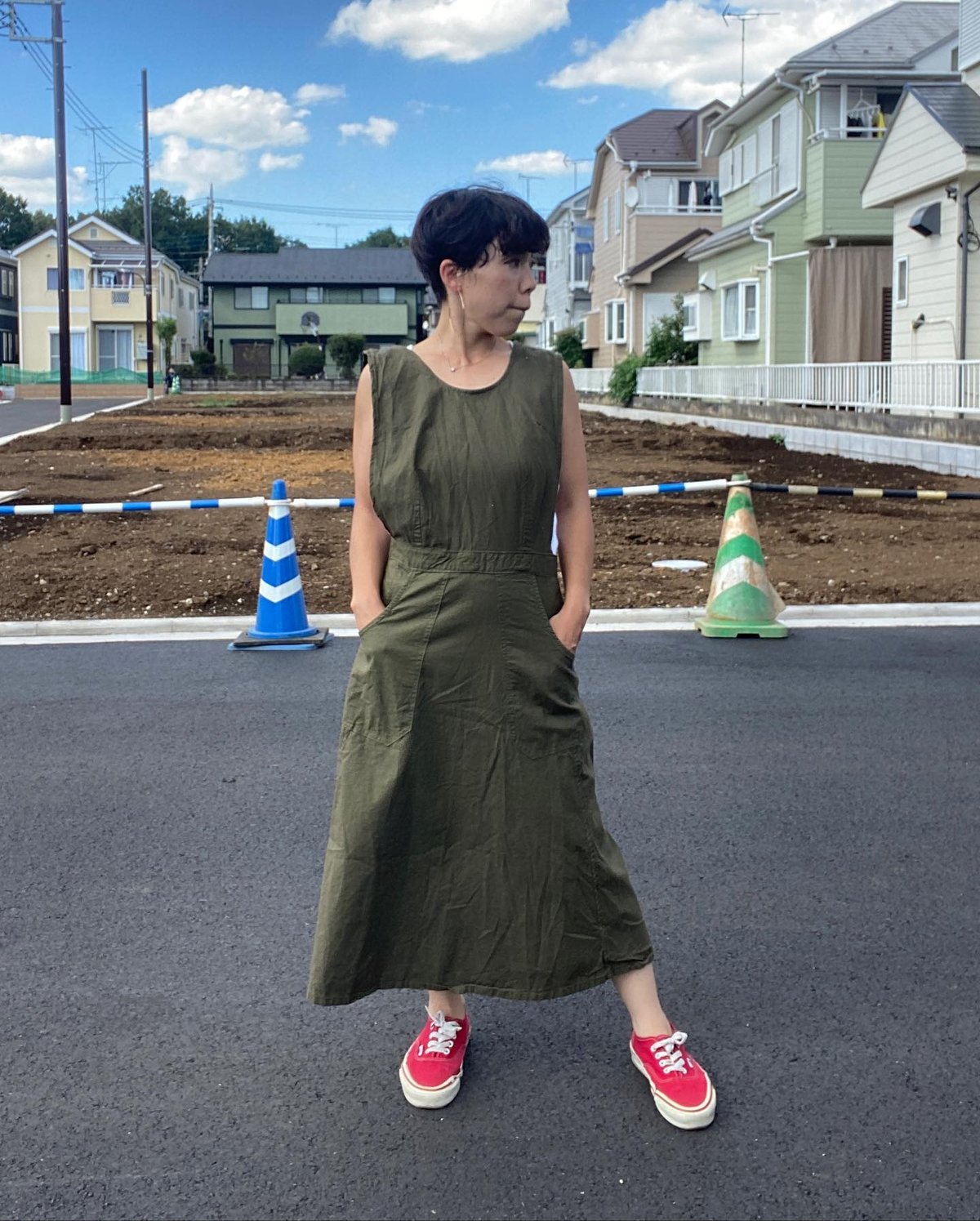 vaqutaux voyage THE GARDEN エプロンドレスサックス vaqutaux voyage THE GARDEN エプロンドレスサックス vaqutaux