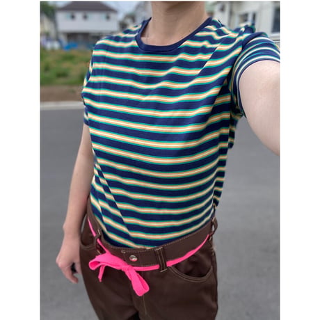 [USED] ボーダーTee💙💛