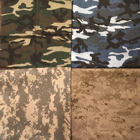 [SELECT] CAMO 柄 BANDANA  made in USA.
