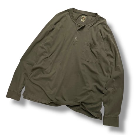 [USED] KHAKI ヘンリーネック LS Tee