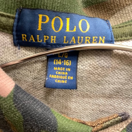 [USED] POLO Ralph Lauren camo ポロtee