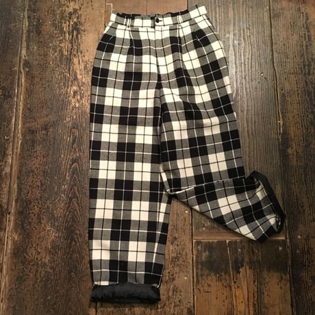 [USED] WOOL チェック パンツ  裏地付き
