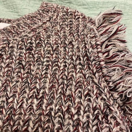 [USED] made  in PERU フリンジニット