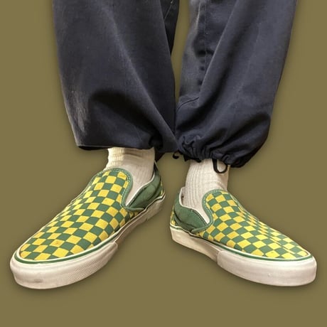 [USED] Green × Yellow💚VANS SLIP ON