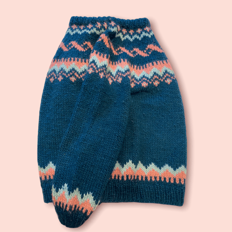 [USED]  かわいいカラーの組合わせ♡ノルディック柄ニット