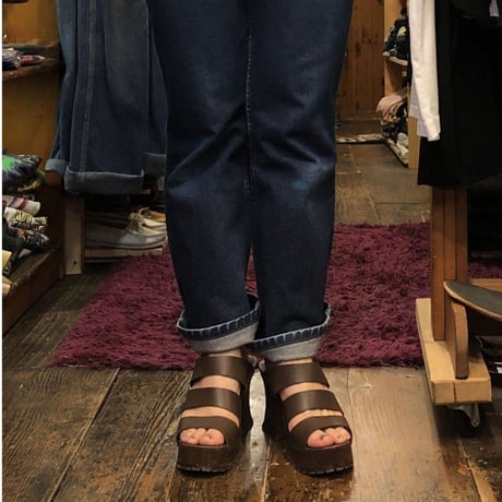 [USED] 厚底ウッドソールサンダル