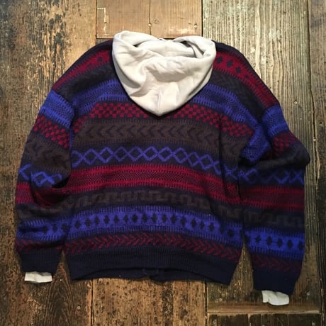[USED] オシャレ！総柄ニットカーディガン