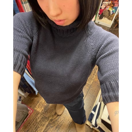[USED]"POLO SPORT" 5分袖cotton ニット♡