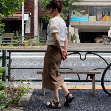 [USED] コットンガーゼ刺繍TOPS