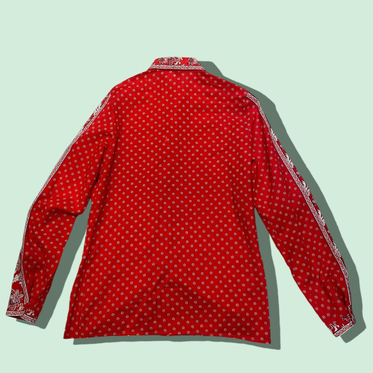 USED] 70's RED ペイズリー柄シャツ | garden730