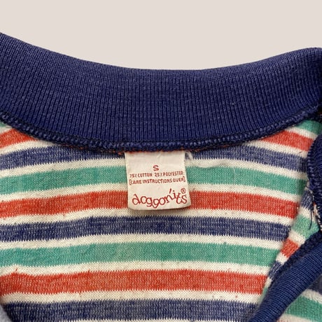 [USED] 襟付きパイルボーダーTOPS♡