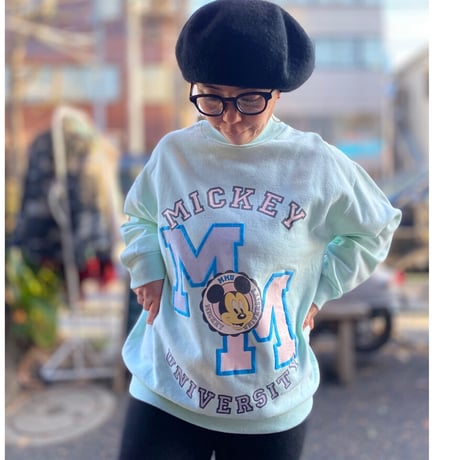 [USED] OLD "MICKEY UNIVERSITY" SWEAT💛