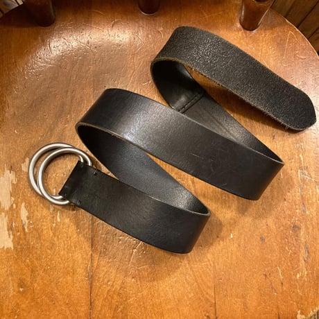 [USED]  BLACK レザー リングベルト