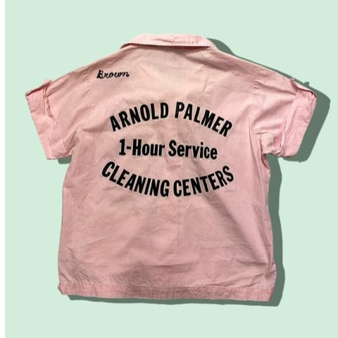 Hilton Bowling Gear ピンクボウリングシャツ M古着 HILTON 00年