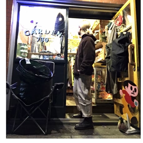 [USED] アイボリー色 cutoff DENIM