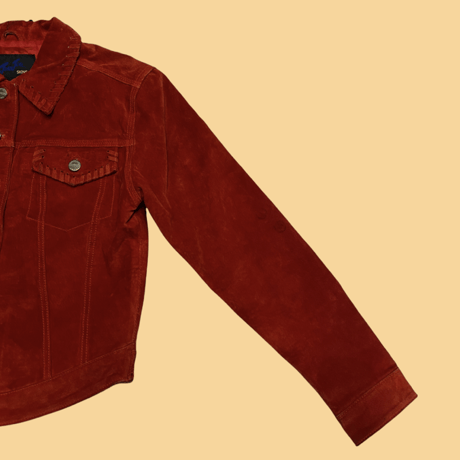 [USED] vintage!! REAL SUEDE JACKET