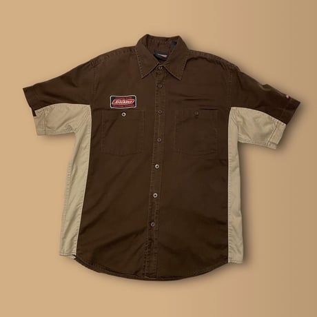 [USED] Dickies US WORK SHIRTS  [BROWN]