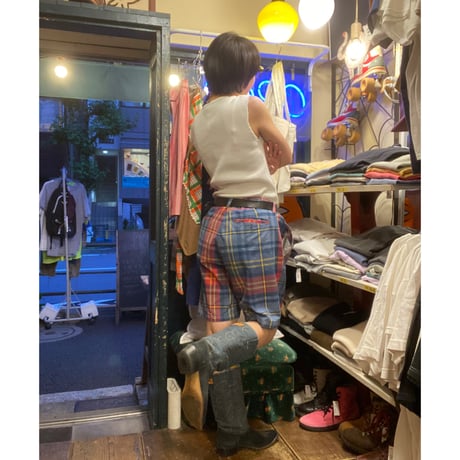 [USED]Tommy Hilfiger チェックshorts w33