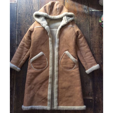 [USED] BENETTON フード付き fake ムートンジャケット