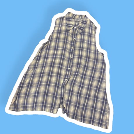 [USED] PLAID ノースリーブ シャツ
