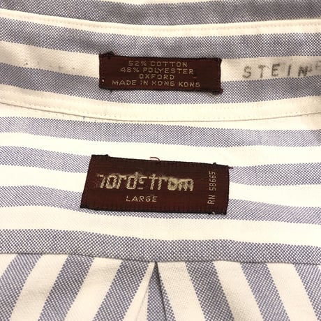 [USED]  ハーフボタン ストライプシャツ💙