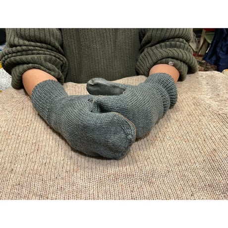 [DEADSTOCK] スイス軍 WOOL/LEATHER ミトングローブ