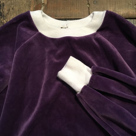 [USED] Purple×White ベロアSWEAT