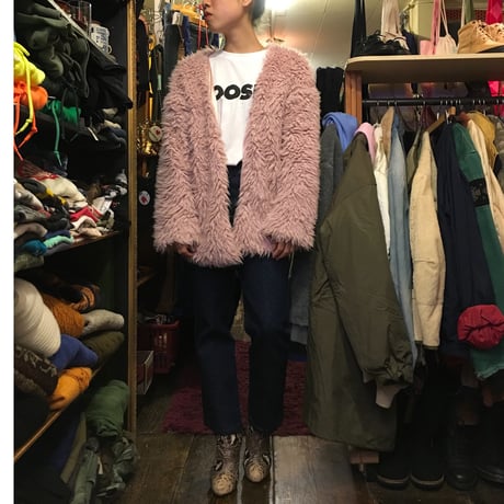 [USED] あわ〜いPINKフェイクファーJKT
