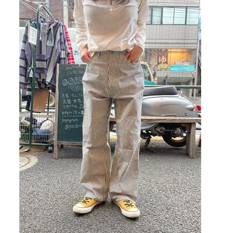 [USED] ”WESTOVERALLS"ストライプDENIM PANTS