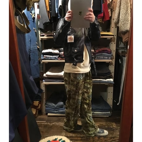[USED] CAMO風 魚柄 パジャマパンツ