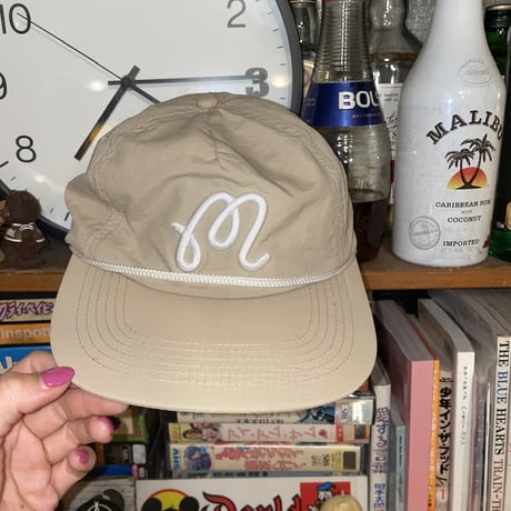 [USED] Malbon ぷっくり刺繍 BEIGE NYLON CAP🦙🤎