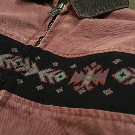 [USED] Carhartt 柄入り ダック JKT (グリーン/エンジ)