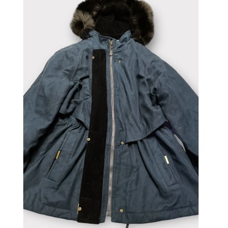 [USED]  中綿入り NAVY ハーフコート