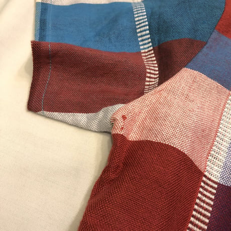 [USED] チェック柄シルクチャイナシャツ♡