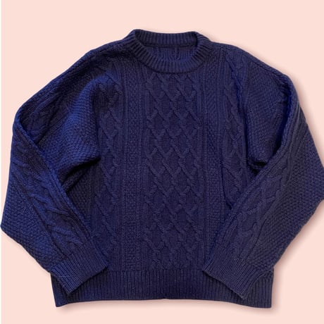 [USED] NAVY ケーブル ニット 💙