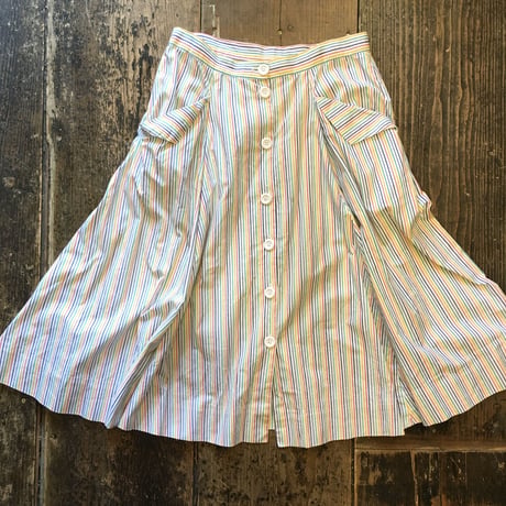 [USED] ストライプ ロングスカート