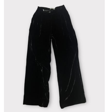 [USED] madein ITALY 🇮🇹 BLACK🖤 ベロア ワイドパンツ