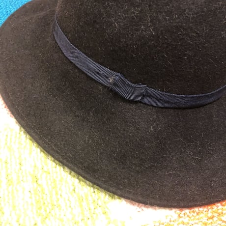 [USED] BLACK つば広HAT♡