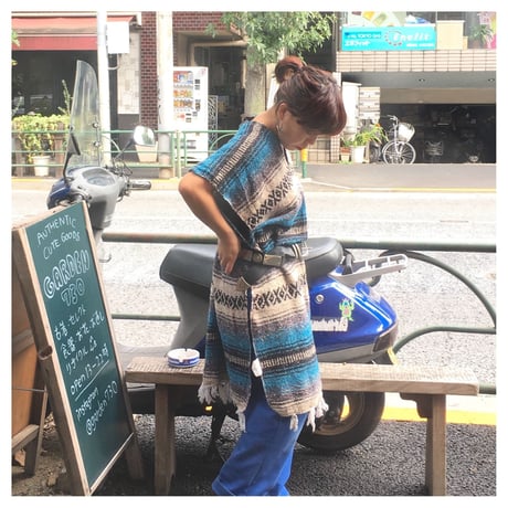 [USED] メキシカンラグ ポンチョ