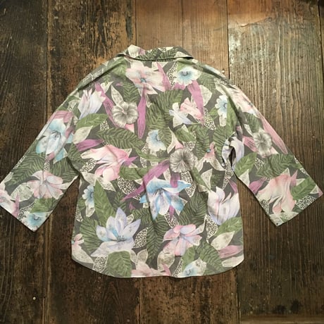 [USED] 渋め ボタニカル柄シャツ