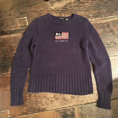 [USED]  Ralph Lauren 星条旗 ROGO ニット