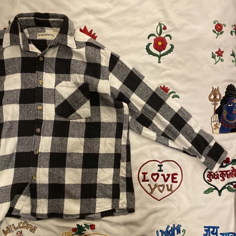 [USED] ブロックチェックのヘビーネルSHIRT
