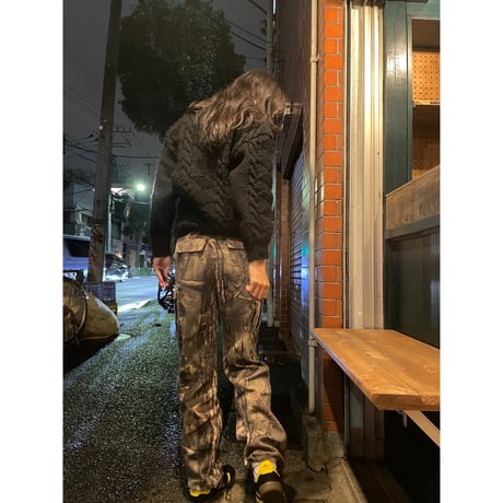 [USED] BLACK コンパクトなケーブルKNIT