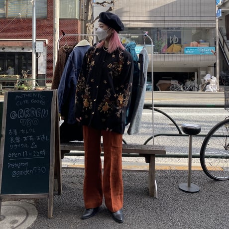 [USED] GOOD COLOR🥕ツイード フレアパンツ