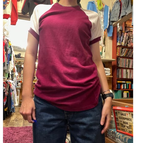 [USED] Vintage ラグランTee  バーガンディー